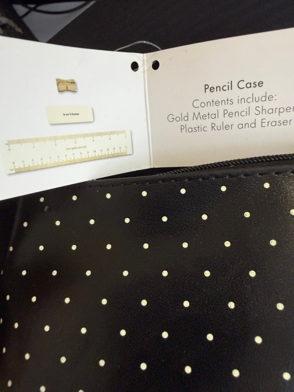 kate spade Black Polka Dot Zip Pencil Case - Picture 4 of 4
